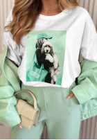 Tricou z nadrukiem Matilda Alb