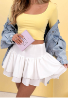 Spódnico-spodenki z falbanką All Over Again albă