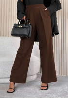 Pantaloni z przeszyciami After You Left ciocolatii