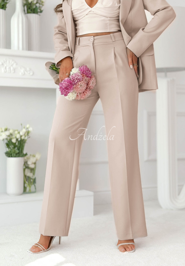 Pantaloni eleganți wide leg din viscoză Perfect Timing