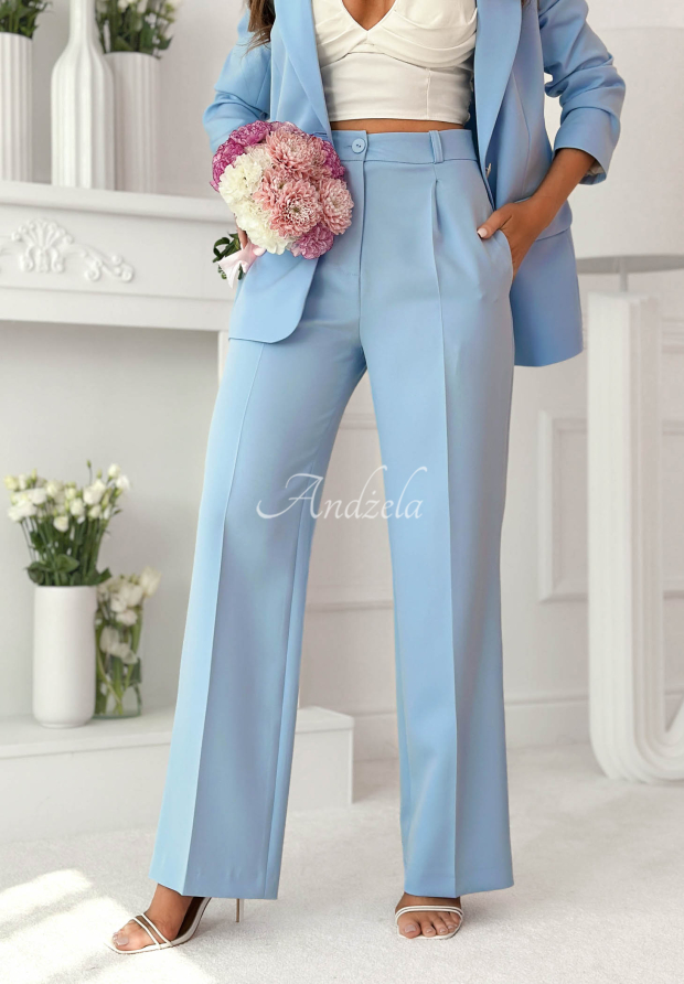 Pantaloni eleganți wide leg din viscoză Perfect Timing