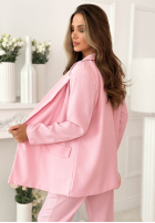 Elegancka Sacou z kołnierzem Cordelia roz