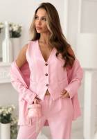 Scurtă elegancka Vestă roz