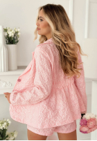 Kreszowany Compleu Sacou i Șorturi Susan albastru azuriu