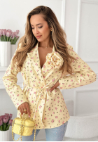 Kwiecista Sacou z paskiem i różą Macarena galben