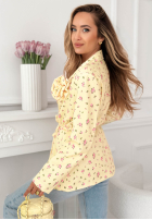 Kwiecista Sacou z paskiem i różą Macarena galben