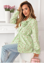 Kwiecista Sacou z paskiem i różą Macarena galben