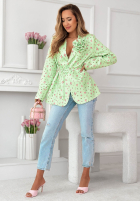 Kwiecista Sacou z paskiem i różą Macarena galben