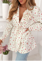 Kwiecista Sacou z paskiem i różą Macarena galben