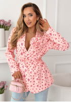 Kwiecista Sacou z paskiem i różą Macarena galben