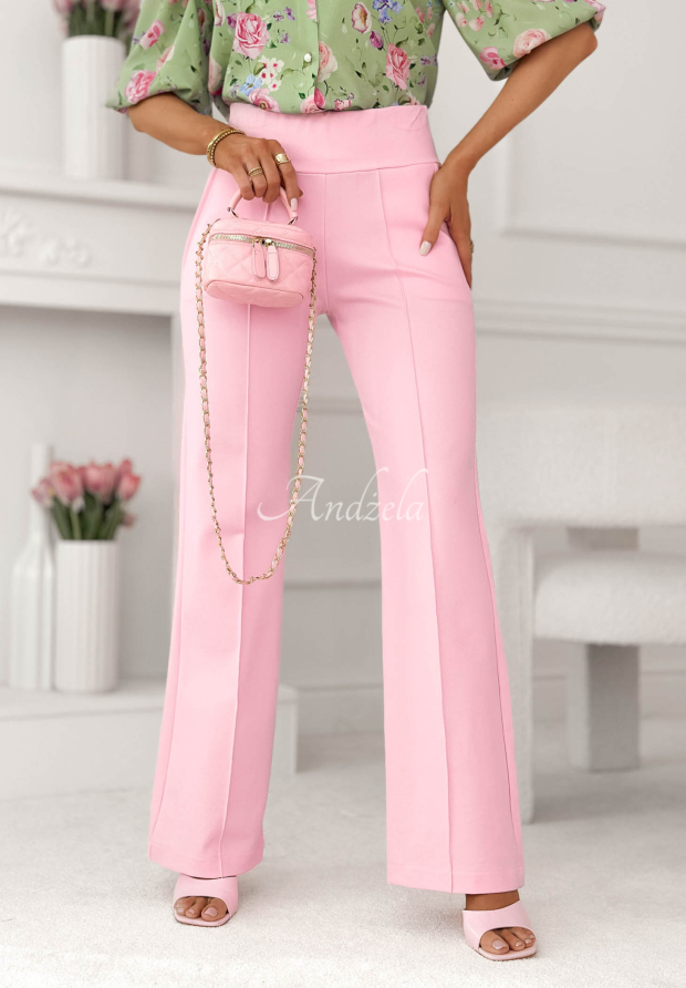 Pantaloni evazați din material Can't Ignore Me