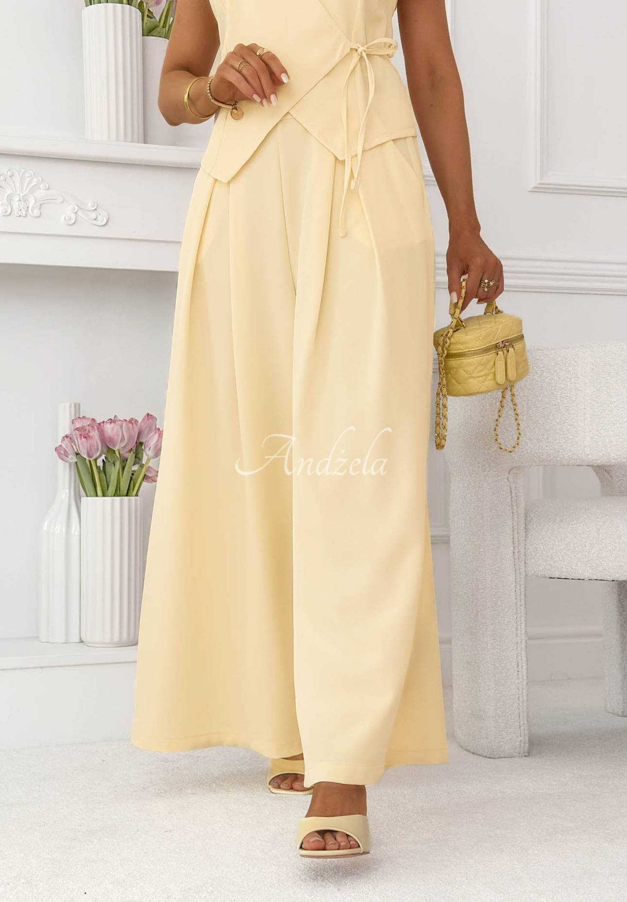Pantaloni eleganți wide leg Aracelli