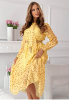 Rochie maxi z tencelu w Buline Tatiana galben