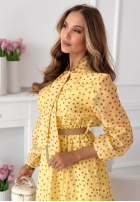 Rochie maxi z tencelu w Buline Tatiana galben