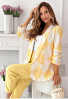 Sacou w kratę Sharon galben