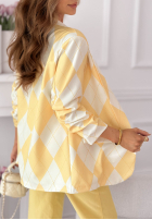 Sacou w kratę Sharon galben