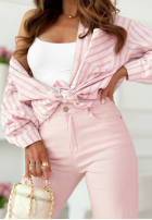 Pantaloni din denim mom fit Bethany galbenă