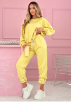 Compleu de trening Hanorac i Pantaloni Denise galben banană