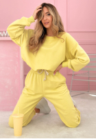 Compleu de trening Hanorac i Pantaloni Denise galben banană