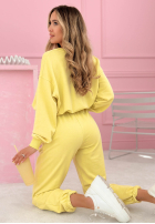 Compleu de trening Hanorac i Pantaloni Denise galben banană