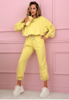 Compleu de trening Hanorac i Pantaloni Denise galben banană