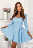 Rozkloszowana Rochie mini z kwadratowym dekoltem Good Luck Baby roz