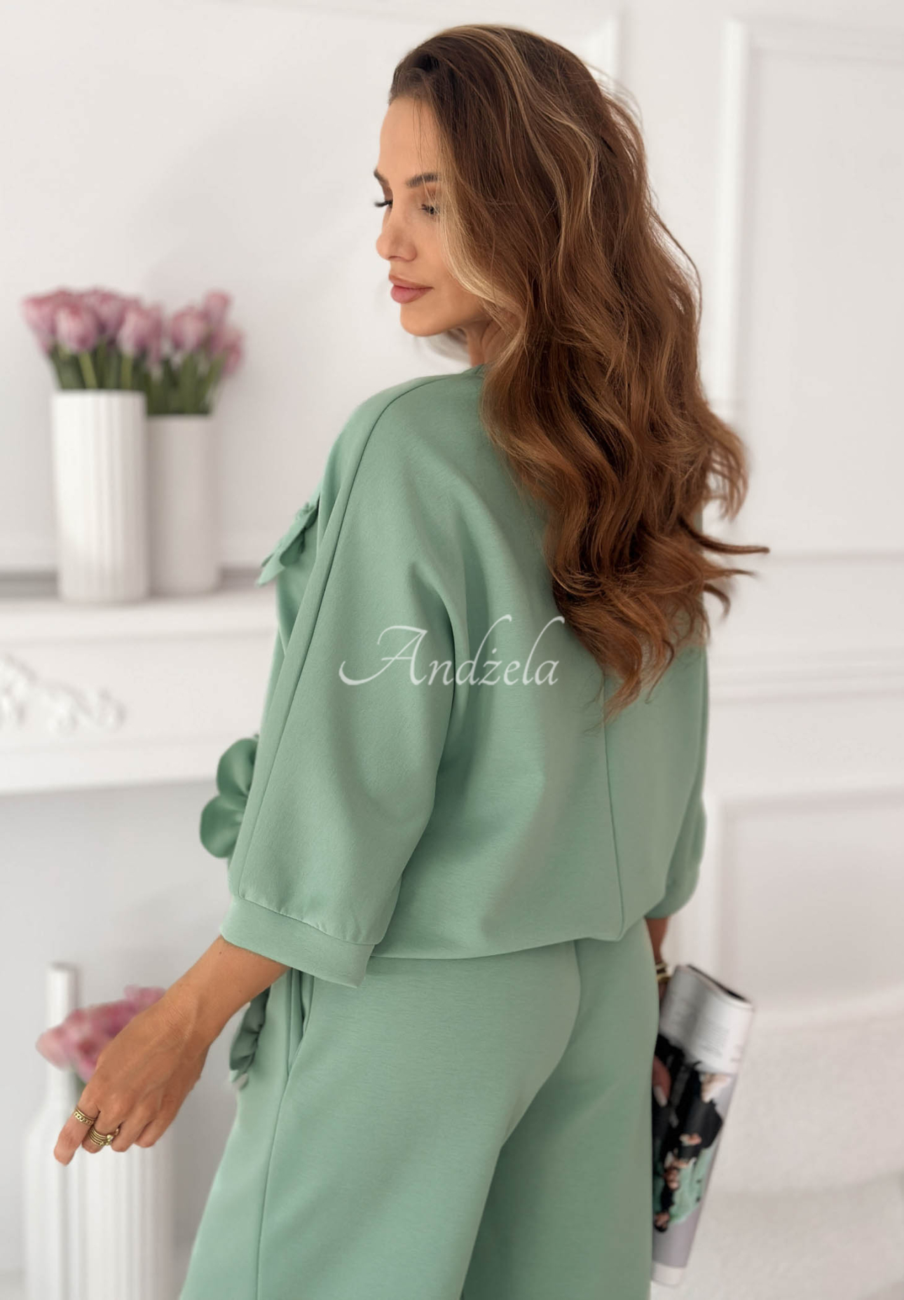 Set de trening cu flori și viscoză Floralia