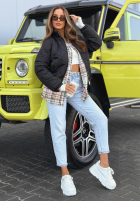 Scurtă pikowana Geacă Mirella negru