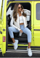 Scurtă pikowana Vestă Spring Cloud ecru