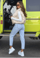 Scurtă pikowana Vestă Spring Cloud ecru