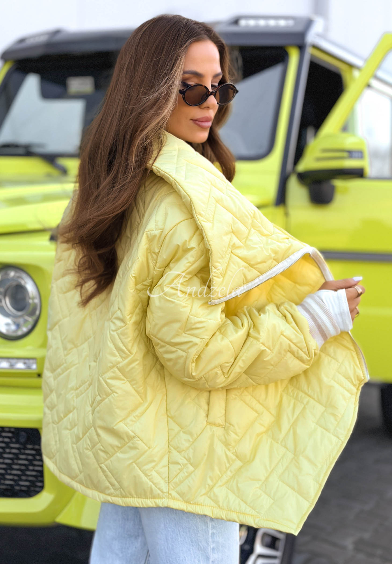 Geacă matlasată cu guler Where Are We