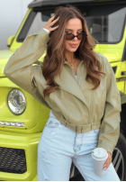 Scurtă skórzana Geacă bomberka Glorianna de culoarea fisticului