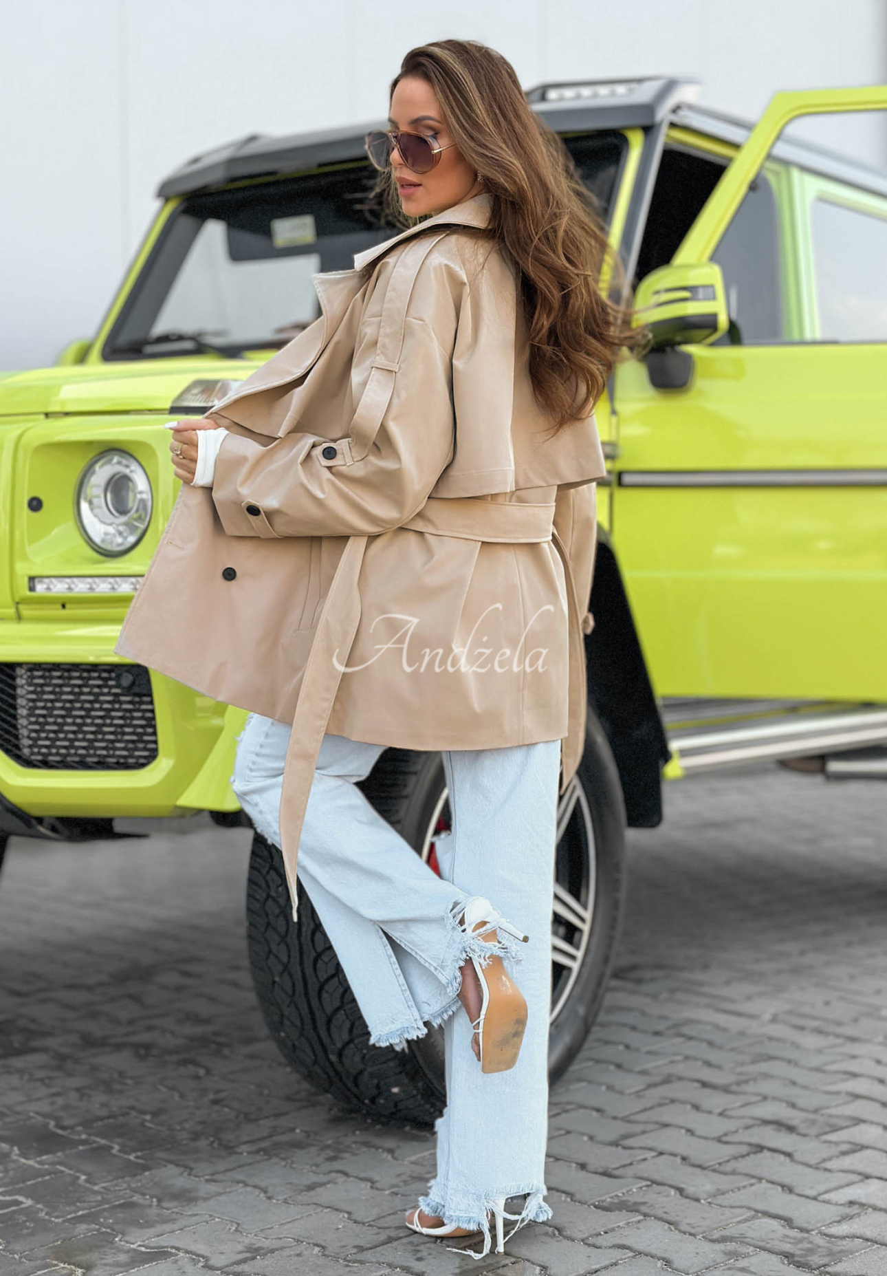 Trenci scurt cu curea Nerissa