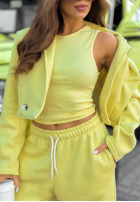 Compleu de trening Hanorac, Pantaloni i Top  3in1 Almost There camel