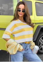 Pantaloni din denim mom fit Tabitha albastre