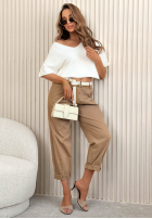 Ușor Pulover z dekoltem Summer Daydream ecru