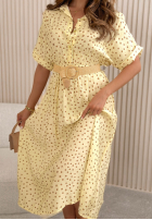 Muślinowa Rochie w Buline Panna Cotta galben