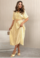 Muślinowa Rochie w Buline Panna Cotta galben