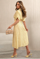 Muślinowa Rochie w Buline Panna Cotta galben