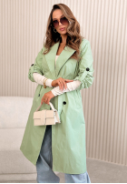 Długi Palton  trencz Miraldi roz