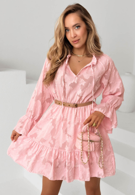 Rochie mini cu volănașe și curea Abigail