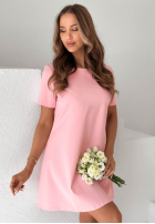 Rochie mini z kokardą Mariette galben