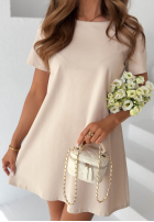 Rochie mini z kokardą Mariette galben