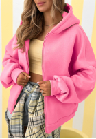 Hanorac z kapturem oversize Don't Tell galben