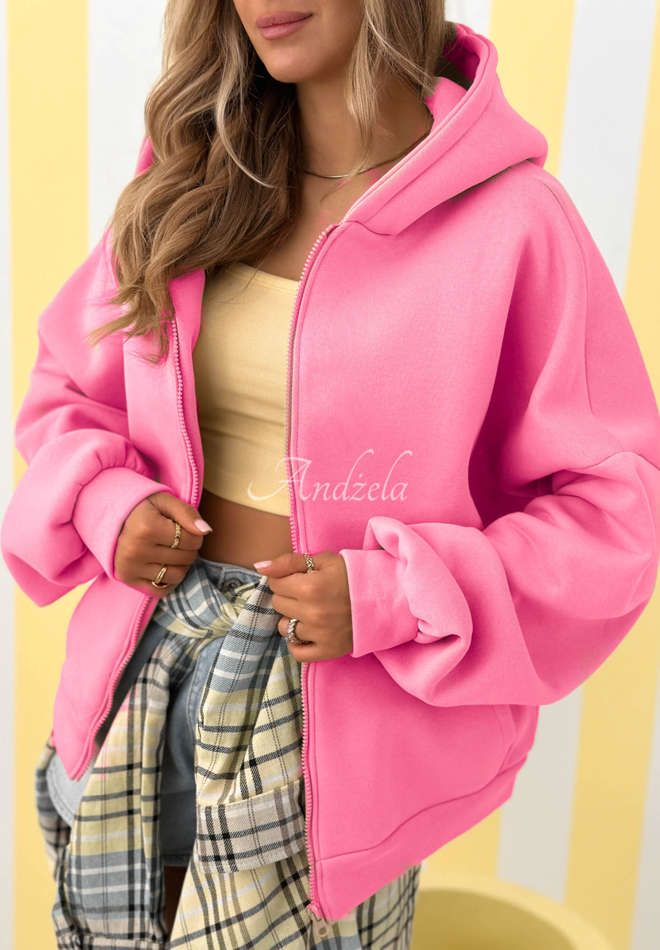 Hanorac oversize cu glugă Don't Tell