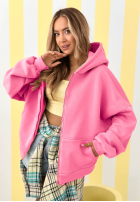 Hanorac z kapturem oversize Don't Tell galben