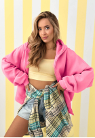 Hanorac z kapturem oversize Don't Tell galben