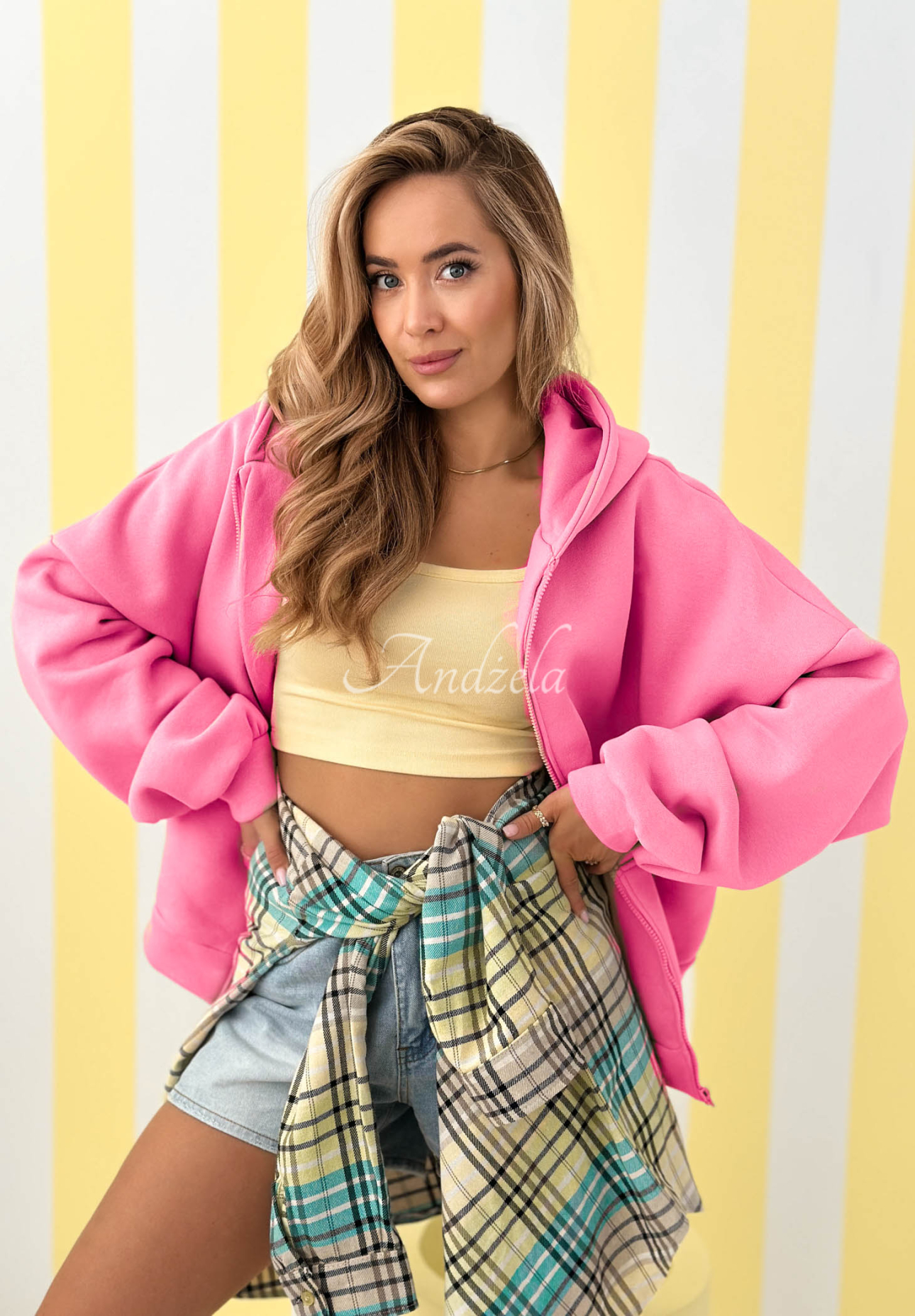 Hanorac oversize cu glugă Don't Tell