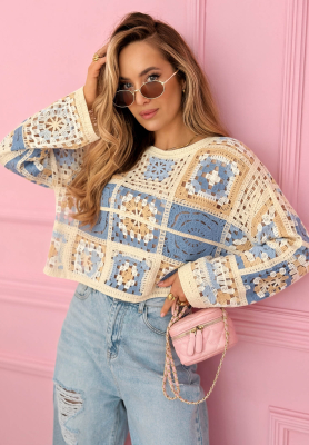 Pulover ajurat boho Yasmine