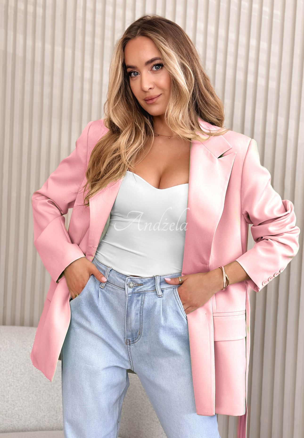 Sacou cu legare She Believed It